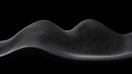 Poster - Abstract Digital Waves Creating The Illusion Of Movement and Depth