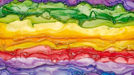 Poster - Colorful Waves Rippling Across a Canvas Representing Data Visualization Concepts