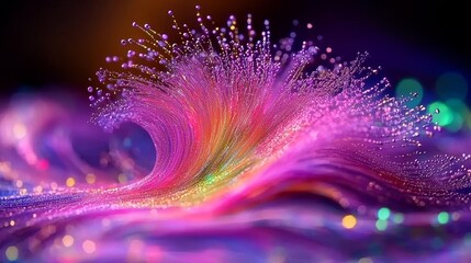 Poster - Captivating Fractal Patterns Infused with Vibrant Data Elements