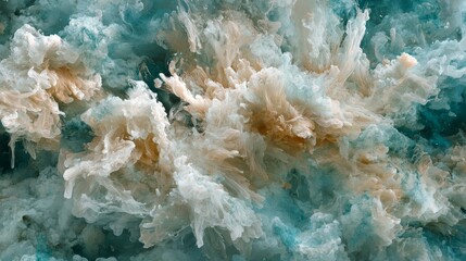 Poster - Dreamy Digital Textures with Intertwining Colors and Soft Elemental Forms
