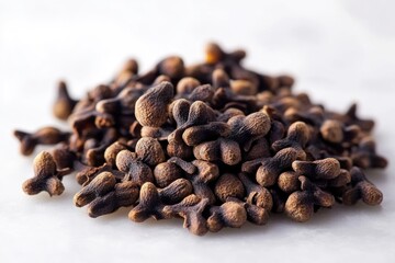 Poster - A collection of whole cloves arranged neatly on a flat surface