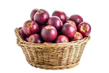 Poster - A basket overflowing with juicy red apples