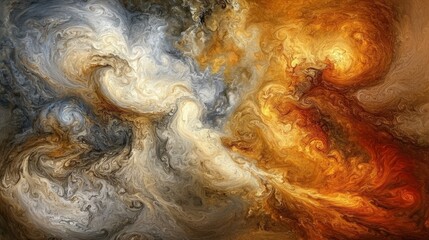 Poster - Ethereal Swirls of Color Representing Connections in Data Visualization