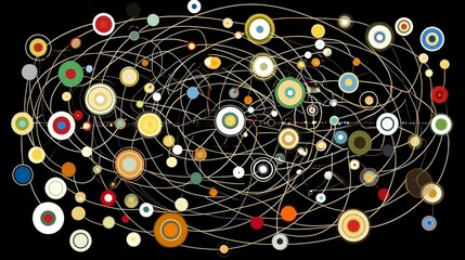 Poster - Ethereal Glimpses of Colorful Circles and Patterns Captured in Abstract Form