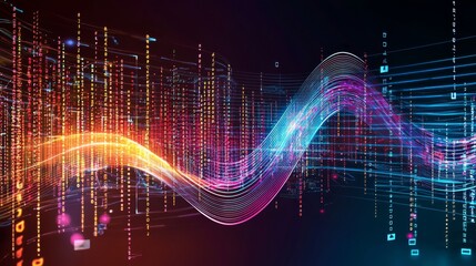 Poster - Ethereal Data Integration Representations with Dynamic Color Flow and Patterns