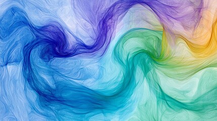 Poster - Ethereal Blending of Colors in Abstract Visuals of Technology and Science