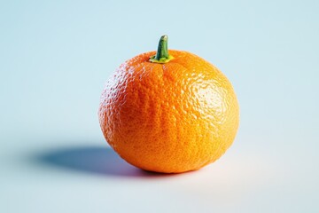 Poster - Fresh orange on a clean white surface, ideal for food photography and lifestyle concepts