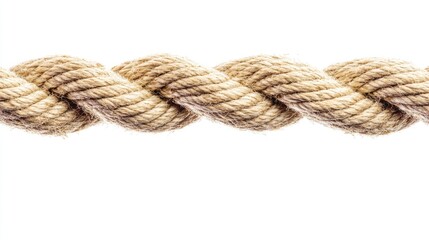 Aufkleber - A close-up shot of a rope on a white background