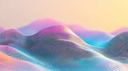 Poster - Kinetic Forms of Data Showcasing the Energy in Colorful Wave Patterns