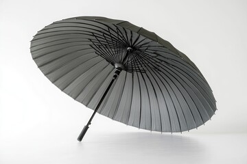 Poster - A simple yet elegant picture of an open umbrella in black and white