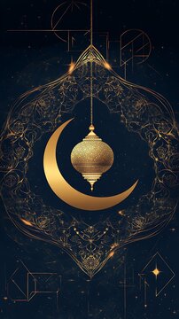 Golden Eid Mubarak frame design