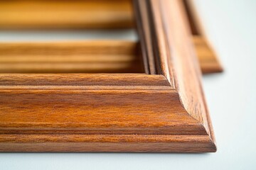 Poster - Close-up view of the intricate details on a wooden picture frame