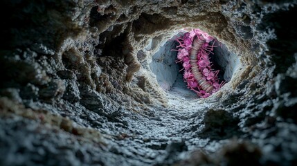 Poster - Enterobius vermicularis a scientific exploration of human parasites with macro health insights and illustrations
