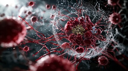 Poster - Plasmodium lifecycle diagram scientific illustration laboratory microbiology study detailed view educational resource