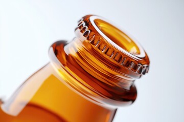 Poster - A clear glass bottle with a foamy head and condensation on the outside, often used in food or beverage related contexts