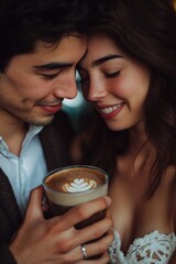 Poster - A pair of people sharing a moment over a cup of coffee