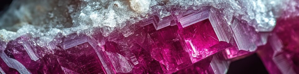 Poster - A close-up shot of beautiful pink crystals
