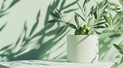 Poster - A single flower in a white vase placed on a table