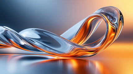 Aufkleber - Ultra detailed abstract waves in photorealistic style, showcasing smooth curves and vibrant colors. interplay of light creates mesmerizing visual effect