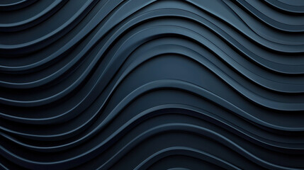 Poster - Dynamic wavy lines create stunning ultra realistic background in dark tones, perfect for modern design projects. flowing patterns evoke sense of movement and depth