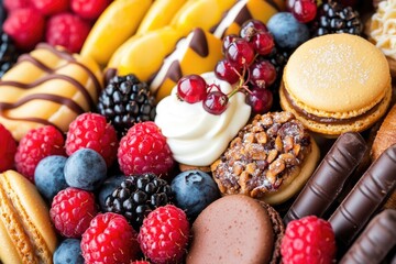 Poster - A colorful plate filled with various sweet treats