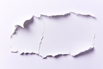 Poster - A ripped section of paper on a white background