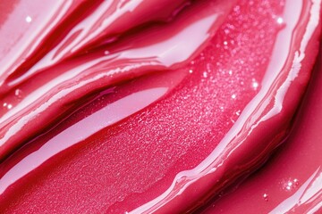 Poster - A close-up view of a bright red liquid substance, suitable for use in science, medicine, or educational contexts