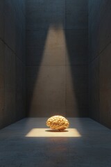 Poster - A glowing brain symbolizing mental clarity.