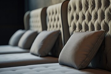 Poster - A couch with pillows, perfect for relaxing at home