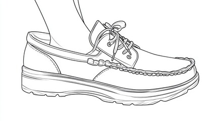Poster - A close-up view of two shoes, likely worn or used in some context