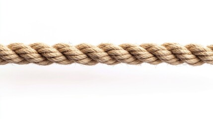 Aufkleber - A close-up view of a rope on a simple white background, ideal for use in graphic design or as a symbol