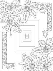 Wall Mural - PrintFlowers Coloring Pages For Adule