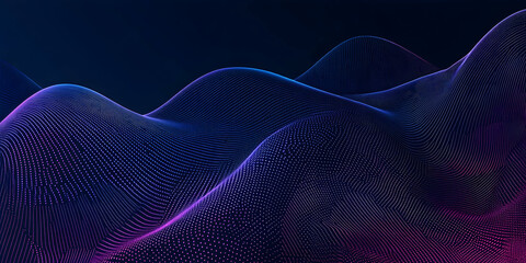 Aufkleber - Blue background with a geometric lines pattern, a vector illustration of a blue and purple isometric grid design on a dark blue background