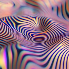 Poster - A mesmerizing abstract pattern with colorful, flowing lines creating a sense of depth and movement.