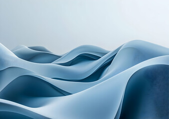 Poster - Abstract blue wave on a white background