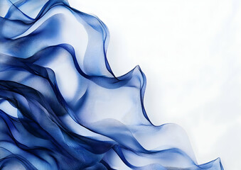 Poster - Abstract blue wave on a white background