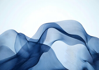 Poster - Abstract blue wave on a white background