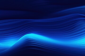 Fototapete - Smooth, flowing blue lines create an abstract, dynamic pattern against a dark background
