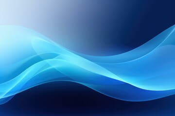 Fototapete - Abstract blue wavy background flowing smoothly in digital space