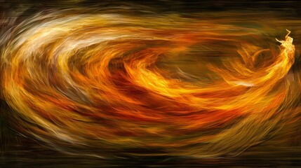 Poster - Abstract Representation of Sound Waves in Vibrant Swirling Colors and Patterns