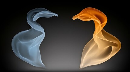 Poster - Dance of Abstract Smoke Visuals in Dynamic Colors and Fluid Shapes