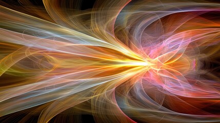 Poster - Balancing Chaos and Order in Physics Through Abstract Colorful Composition