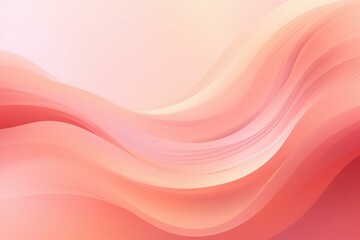 Poster - smooth, undulating waves create a serene and stylish abstract background in delicate shades of pink 