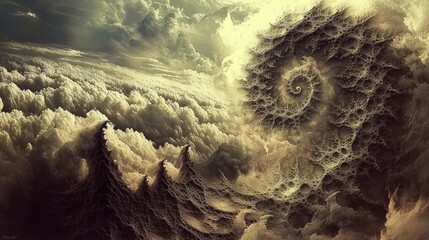 Poster - Fractal Representation of Chaos Theory in Abstract Cloud Patterns