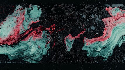 Poster - Cosmic Beauty Represented Through Layers of Colorful Swirls and Patterns