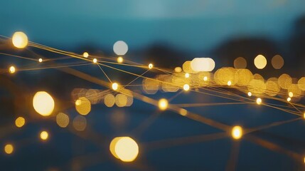 Poster - Cosmic Strings Weaving Through a Digital Universe with Soft Glows and Lights