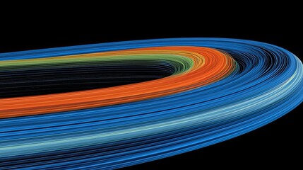 Poster - Vibrant Cosmic Waveforms: Linear Energy Flows in Abstract Visual Form