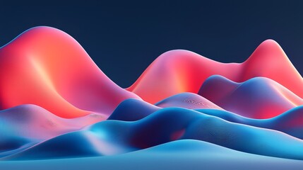 Poster - Abstract Cosmic Waveforms with Linear Energy Flows in Vibrant Colors