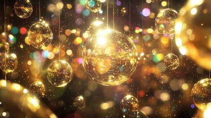 Poster - Dynamic Visualizations of Liquid Dynamics with Sparkling Golden Orbs