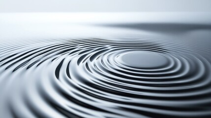 Poster - Smooth ripple patterns gently forming on water, capturing the delicate interplay between light and motion.